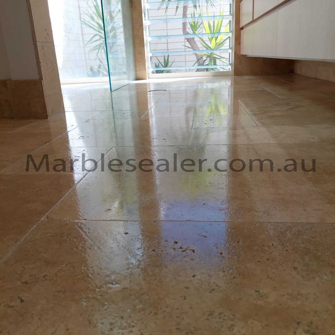  Kings Park Beautiful shiny Marble walls and floors in the modern bathroom