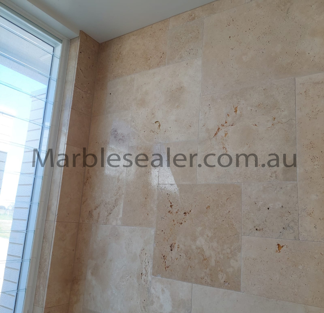  Beaconsfield during the sealing Marble tiles with good result