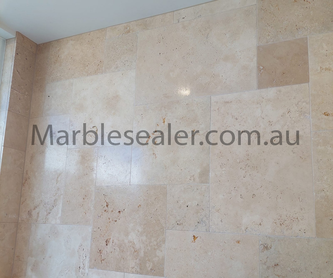  Huntingdale brown Marble sealed floor