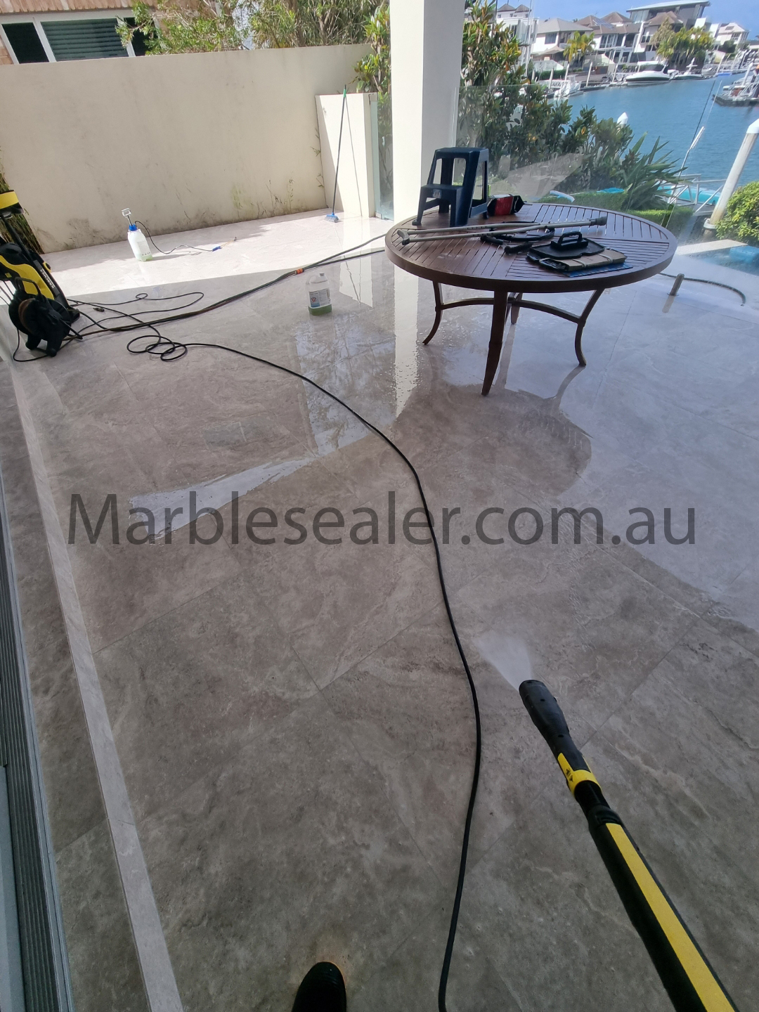  Kingswood kitchen Marble floor sealing