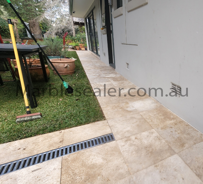  Cremorne oudoor Marble pavers sealing